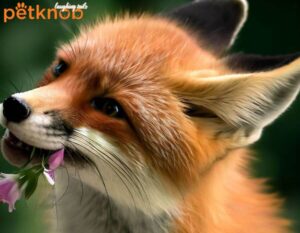 fox eat flowers