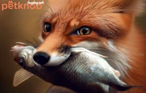 why and how fox eating fish