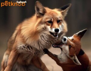 fox vs dog fighting